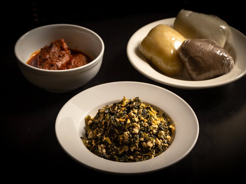 Efo with Egusi